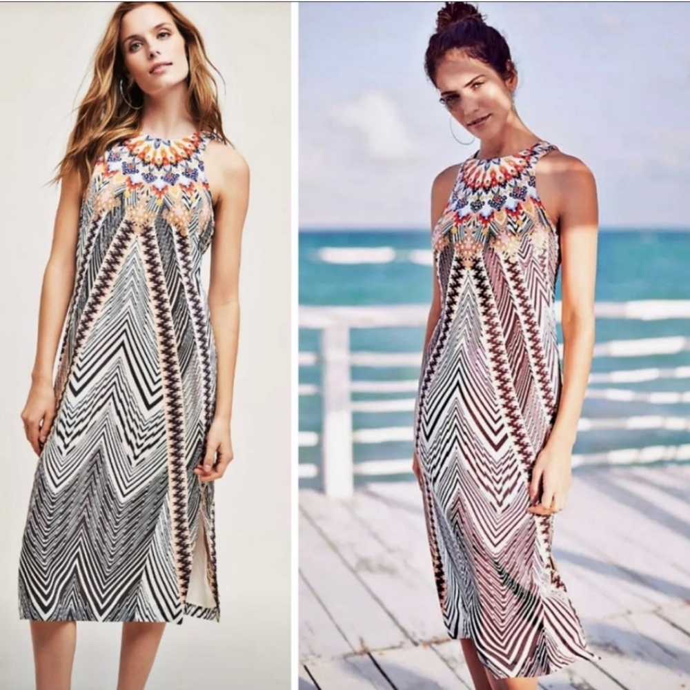 Anthropologie HD in Paris Silk Solstice Tank Dress